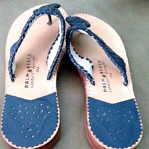 Palm Beach Sandals 6.5 Navy Leather